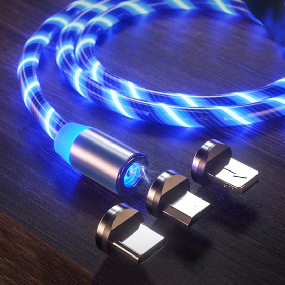 Blue LED 3-in-1 USB Charging Cord 13 - 63497 469b9e -