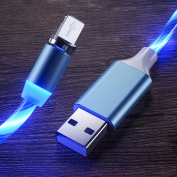 Blue LED 3-in-1 USB Charging Cord 9 - 63497 70c120 -