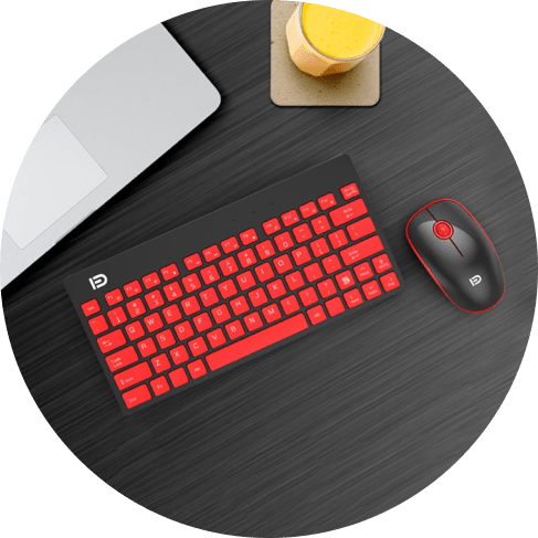 Red Keyboard & Mouse Set 5 - 64098 6593cb -