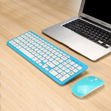 Blue Wireless Keyboard & Mouse 6 - 64099 d73222 -