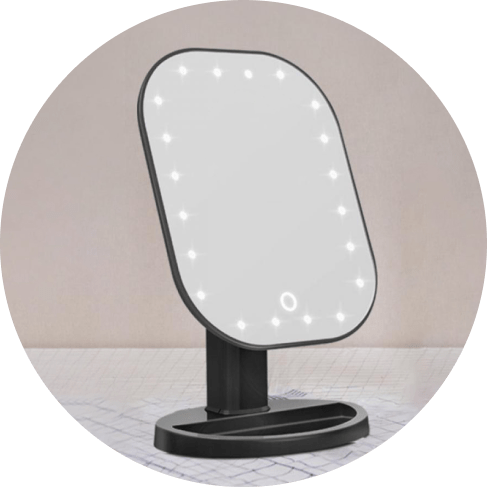 Square Hollywood Glam LED Makeup Mirror 7 - 64291 608f5f -