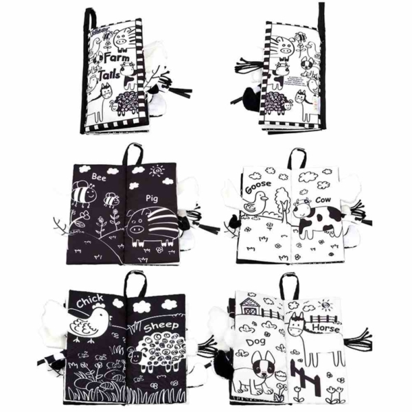 Black and White Soft Cloth Books for Babies 4 - 65419 1a0940 -