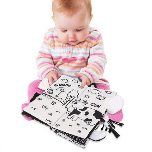 Black and White Soft Cloth Books for Babies 19 - 65419 423128 -