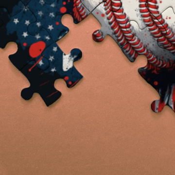 American Flag Baseball Puzzles - Patriotic Jigsaw Puzzle - Cool Design Puzzles 8 - 66033 43beff -