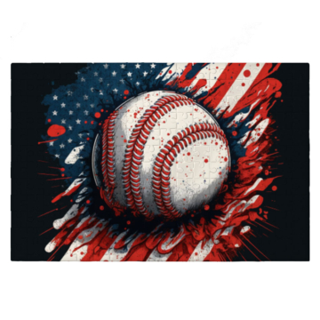 American Flag Baseball Puzzles - Patriotic Jigsaw Puzzle - Cool Design Puzzles 5 - 66033 769611 -