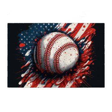 American Flag Baseball Puzzles - Patriotic Jigsaw Puzzle - Cool Design Puzzles 6 - 66033 a26c92 -