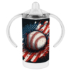 American Flag Baseball Sippy Cup - Patriotic Baby Sippy Cup - Cool Design Sippy Cup 48 - 66048 42ff82 -