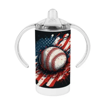 American Flag Baseball Sippy Cup - Patriotic Baby Sippy Cup - Cool Design Sippy Cup 6 - 66048 dcaa19 -