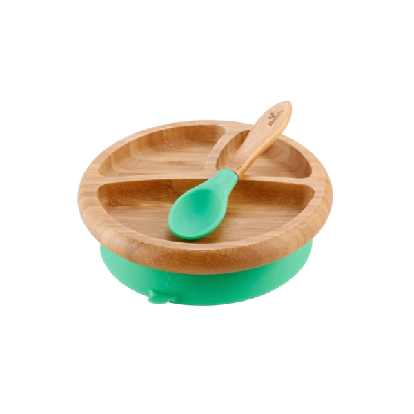 Bamboo Suction Baby Plate + Spoon 2 - 66684 209b84 -