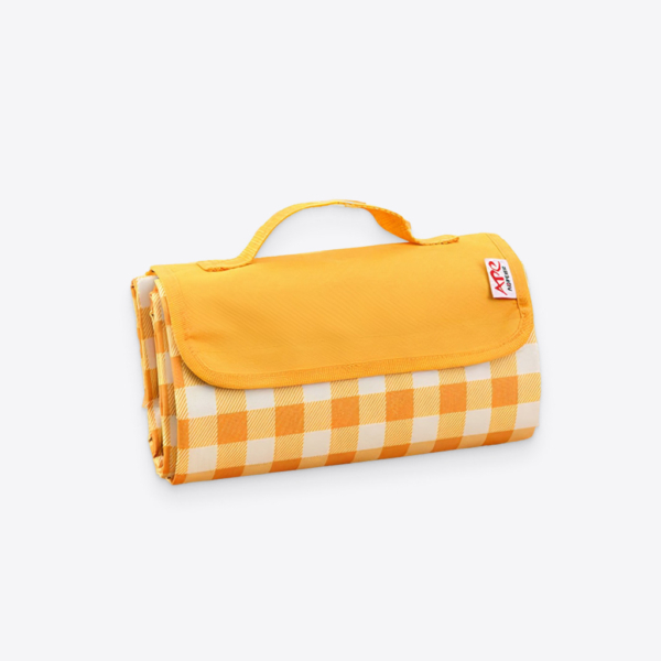 Yellow Checkered Picnic Blanket 1 - 67543 9ead94 -