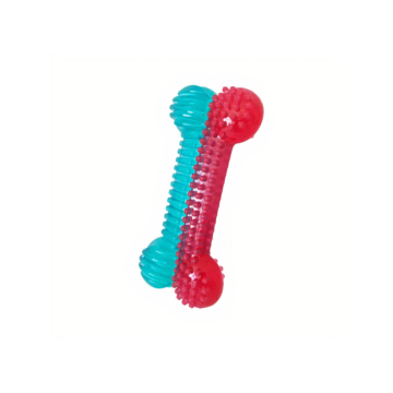 Dual Colored Rubber Bone Dog Chew Toy 6 - 68257 7a2037 -