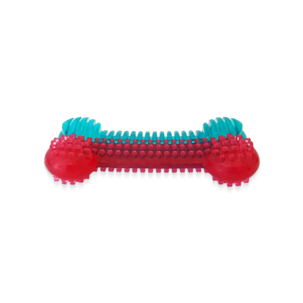 Dual Colored Rubber Bone Dog Chew Toy 2 - 68257 d96bab -