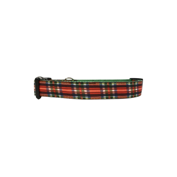 Red Plaid Christmas Dog Collar - Medium 2 - 68266 7c6809 -