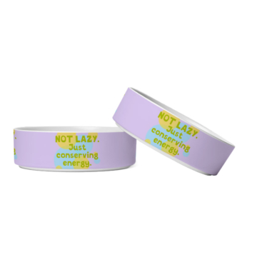 I Am Not Lazy Pet Bowl - Quote Dog Bowl - Themed Pet Food Bowl 7 - 68953 00af05 -