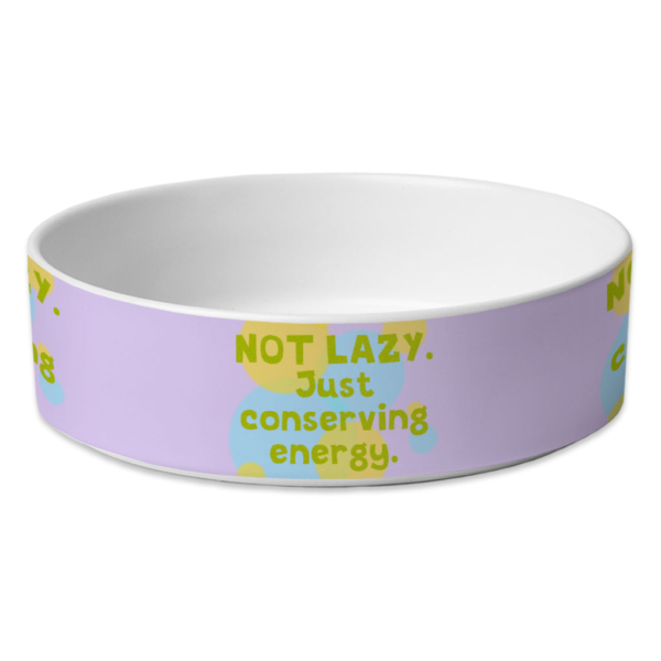 I Am Not Lazy Pet Bowl - Quote Dog Bowl - Themed Pet Food Bowl 1 - 68953 925249 -