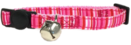 Pink Stripe Cat Collar with Breakaway Buckle 8 - 69059 49b82b -