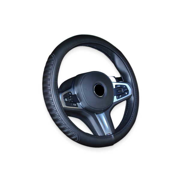 Black Stitched Steering Wheel Cover 2 - 69420 59bf33 -