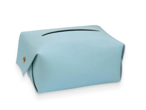 Blue Polyurethane Leather Tissue Box Cover 12 - 69432 069a89 -