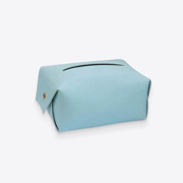 Blue Polyurethane Leather Tissue Box Cover 1 - 69432 6ac676 -