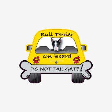 Bull Terrier On Board Car Magnet 3 - 69433 8ab983 -