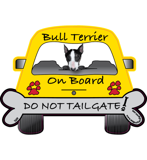 Bull Terrier On Board Car Magnet 6 - 69433 9b8282 -