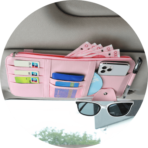 Pink Car Documents Visor Organizer 5 - 70104 bcbc70 -